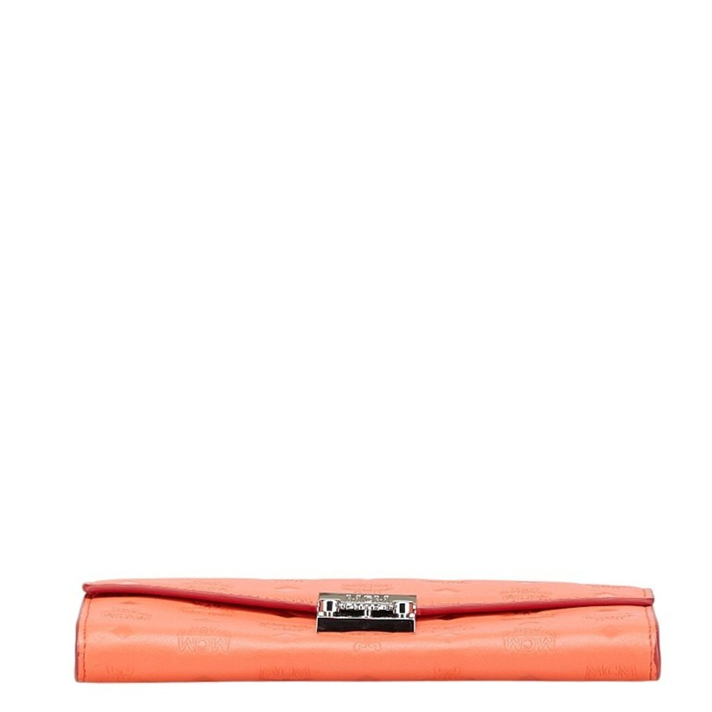 MCM Visetos Chain Wallet, Red Leather, Women's - Picture 3 of 10